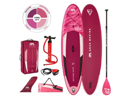 Prancha de Stand Up Paddle AQUA MARINA All-Around Advanced Coral 2022 (Rosa)