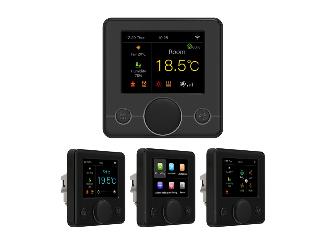 Termostato inteligente de tela tática para ar condicionado central AC180-260V controle de temperatura S/MARCA