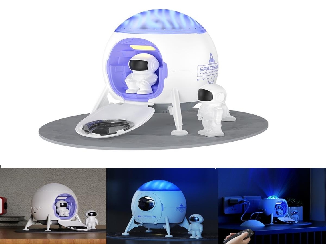 Lurelia Projetor Galáxia Com Coluna Bluetooth, Led, Céu Estrelado, Som Integrado, Para Quarto