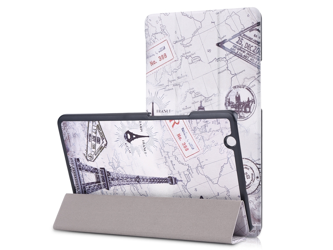 Capa Protetora (design De Torre Eiffel Vintage, Proteção Em Couro Falso) Capa Para Huawei Mediapad M3 8.4