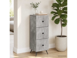 Vidaxl Gabinete De Gavetas Cinzento Cimento 33 X 34,5 X 90 Cm