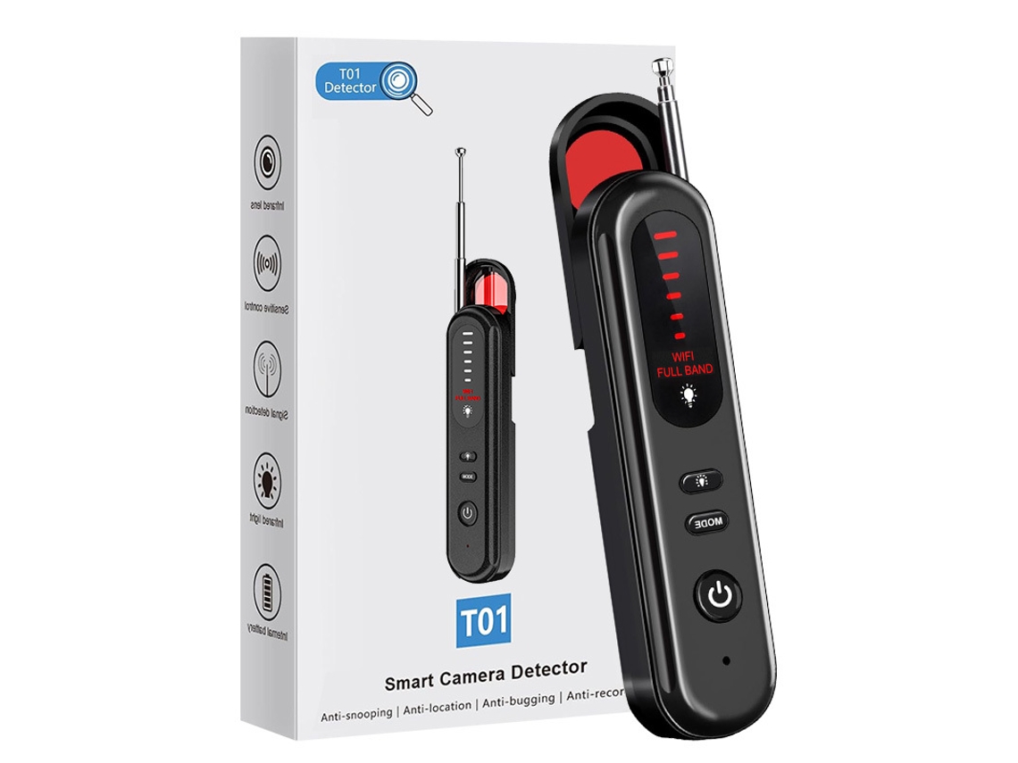 Detector De Câmeras Escondidas 4 Em 1, Scanner De Sinal Rf, Localizador De Rastreador Gps (preto)
