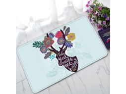 Tapete De Natal Com Estampa Floral De Cabeça De Veado, Ideal Para Portas Internas, Externas E Banheiros, 45x75 Cm. Hengjian