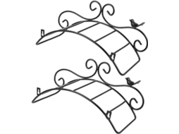 Suporte de Parede para Mangueira de Jardim em Ferro Forjado Antigo, 2 Peças, Armazenamento Prático para Jardim, Preto. SFUSHOS