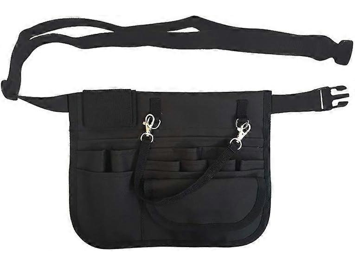 Bolsa Organizadora De Cintura Com Bolso Para Tesoura Médica, Kit De Cuidados E Ferramentas(preta)