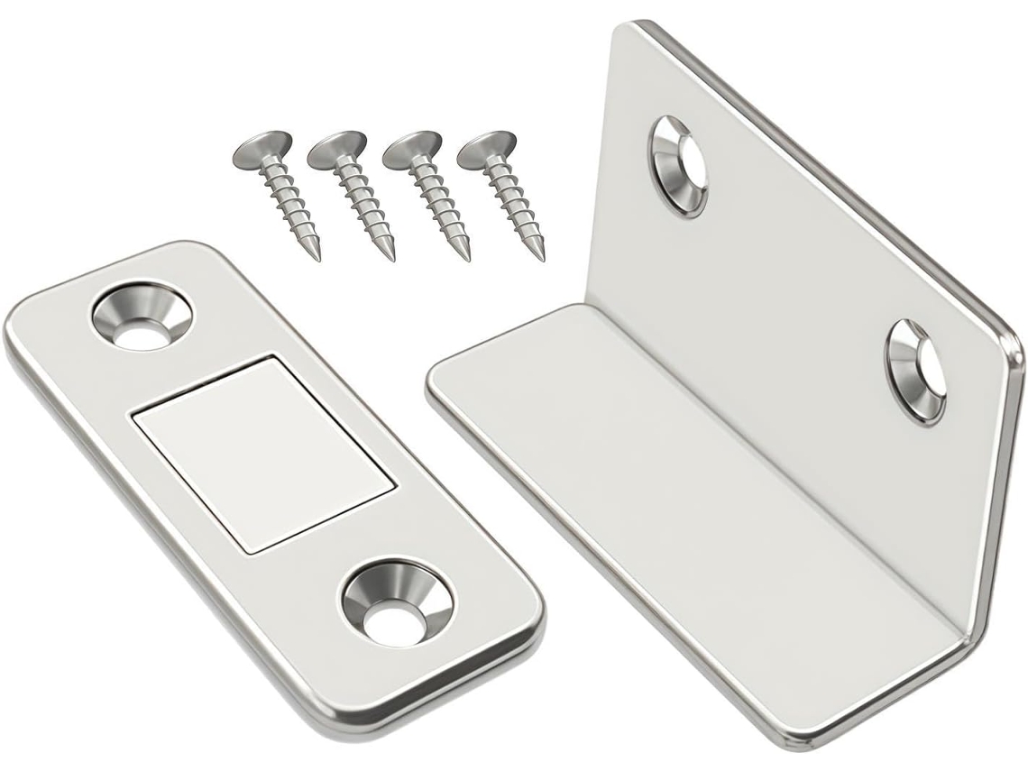 Fecho Magnético Para Porta, Ultrafino E Invisível, 2 Peças,