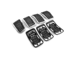 Grill Inserts Jeep Cherokee 2019-2022 Black Honeycomb Mesh 7pcs