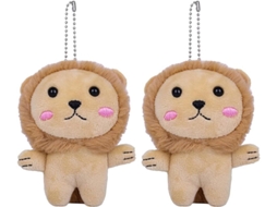 Conjunto De 2 Pingentes Decorativos Pelúcia Para Bolsas E Chaves,