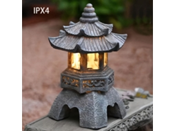 Peça De Decoração Zen Para Ambientes Internos/externos Estátua De Lanterna De Pagode Movida A Energia Solar, Adicione Charme A Aquaforge