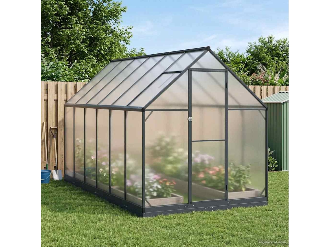 Vidaxl Estufa De Jardim 183,5 X 363,5 X 207 Cm