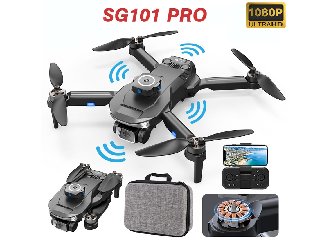 Drone Bestvite De Controle Remoto Sg101pro (1080p Duração Da Bateria 15 Min Preto)