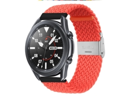 Bracelete Entrançada Solo loop Ajustável para Xiaomi Mibro Watch T1 Laranja