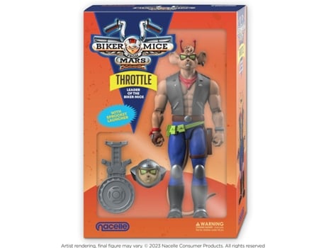 Figura Throttle Biker Mice From Mars 18 cm Nacele Produtos de consumo