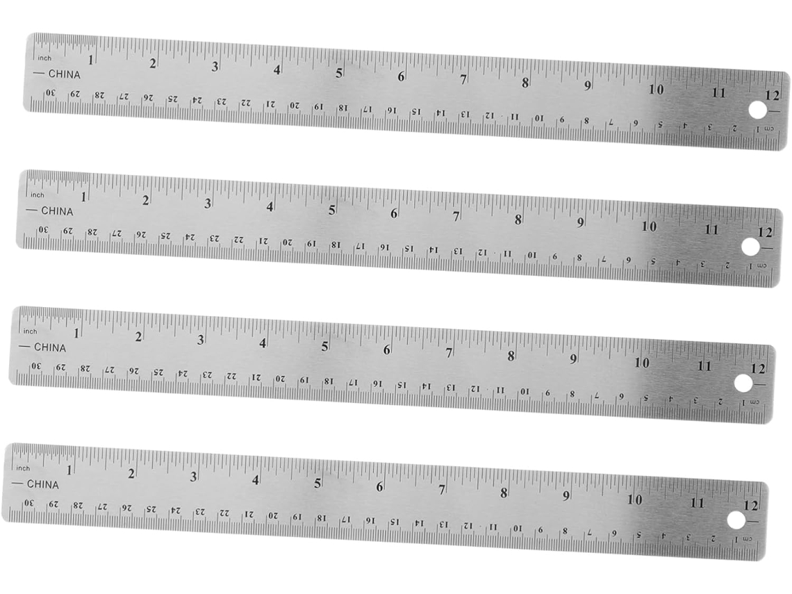 Conjunto De 4 Réguas De Cortiça E Ferramentas Multifuncionais Para Desenho E Trabalho.