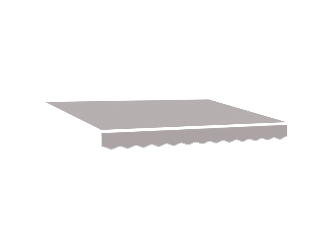 Conjunto 1 Toldo Retrátil Vidaxl Cinzento-claro Tecido (300 X 250 Cm)