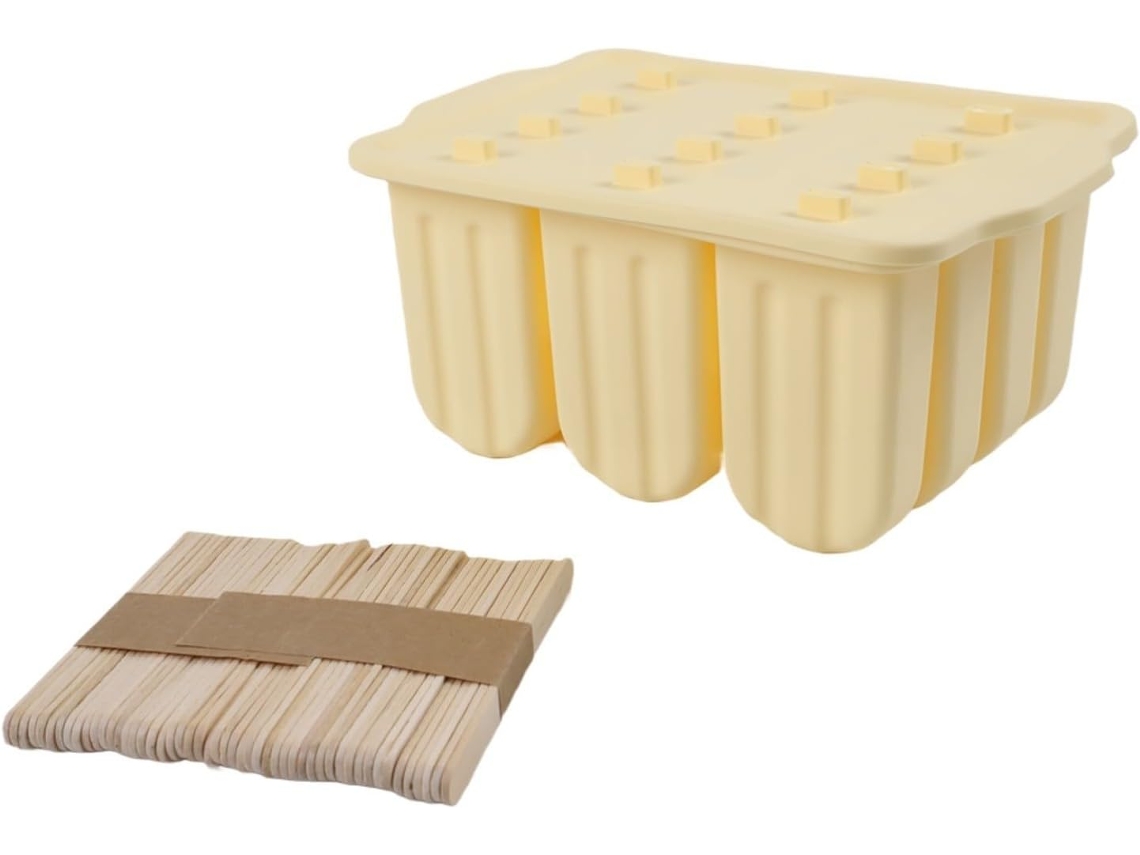 Moldes De Silicone Com Sacos Reutilizáveis Amarelos