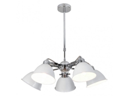 Fab 143155001 | Lâmpada Buri 5xe27 Branco/cromo Regx52x52 Cm Fabrilamp