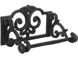 Suporte De Papel Higiênico Ferro Fundido Para Parede Com Design Vintage Em Espiral, Ideal Para Banheiros Rústicos