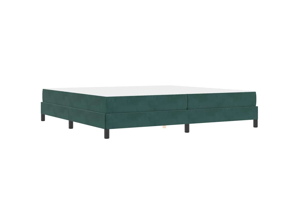 Conjunto 1 Cama Box Vidaxl Verde Tecido (200 X 210 Cm)