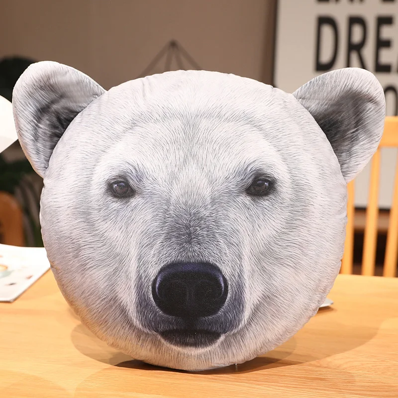 Almofada de Cabeça/encosto para Adultos com Suporte Lombar em Formato de Urso Polar Simulado MDUG (urso Polar 40cm)