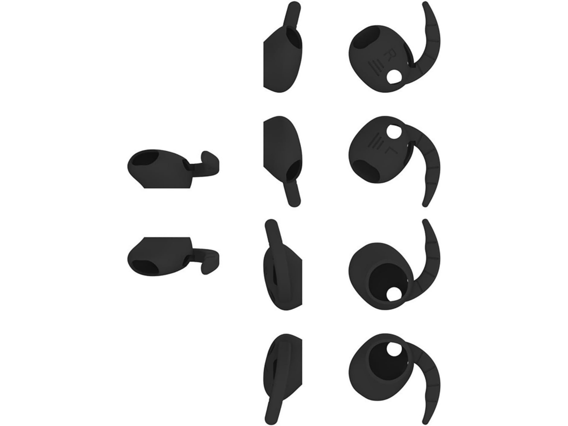 5 Pares De Crochets D ' Oreille Em Silicone Souple, Embouts Com Design Antidérapant, Parfaits Para Les
