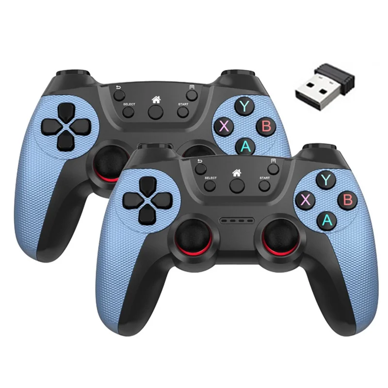 Comando Zruxe Km-029 Sem Fios 2.4g Com Recetor Usb (2 Gamepads, Pc/linux/android/tv Box, Azul)