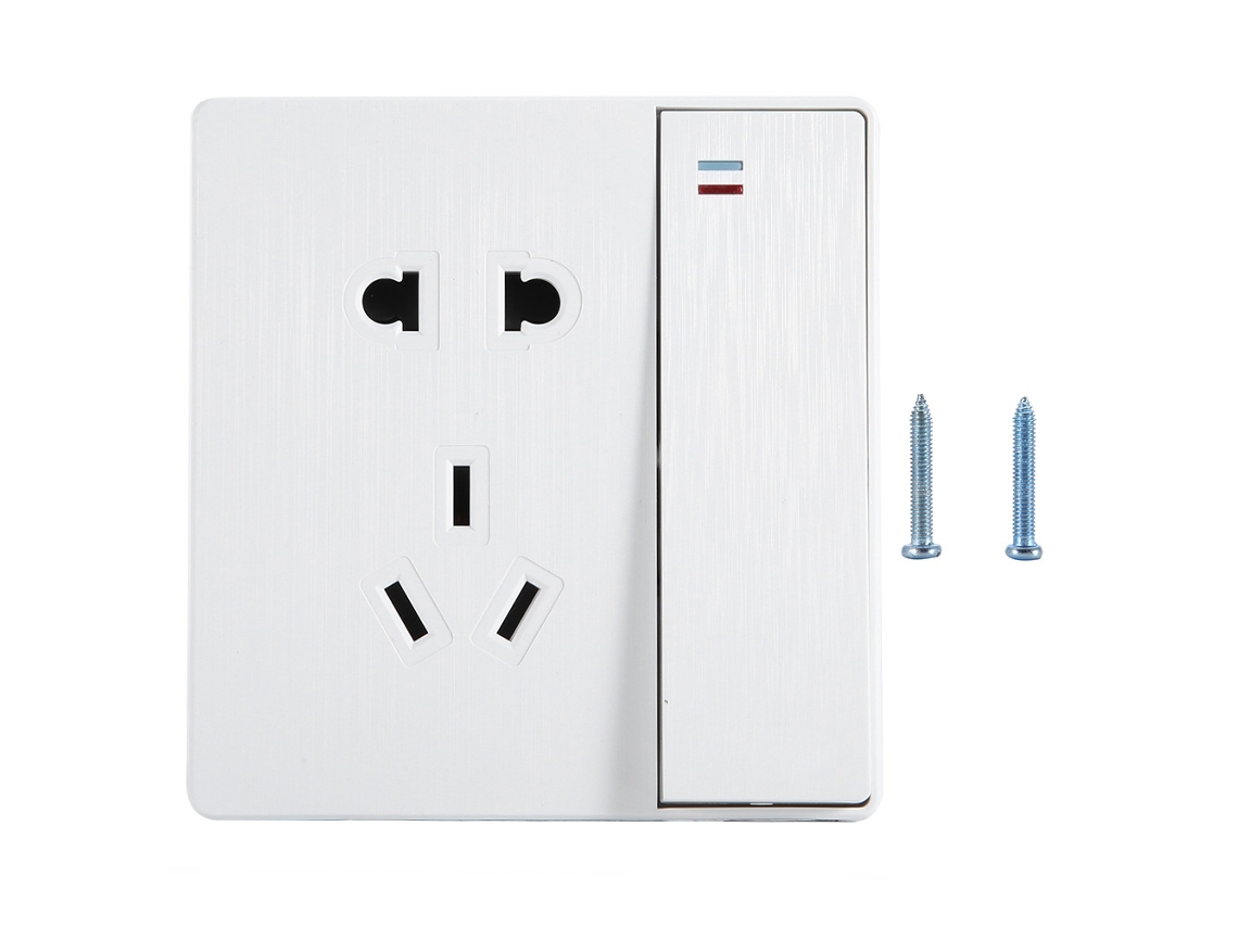 Laxiscreed Tomada De Controle Único Com 5 Furos Para Instalação Embutida, 220v