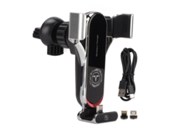 Carregador Sem Fio Veicular 15w Smart Sensing Prata