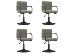 Swivel Dining Chair, Swivel Dining Chairs Vidaxl Cinzeto Veludo (n/a)