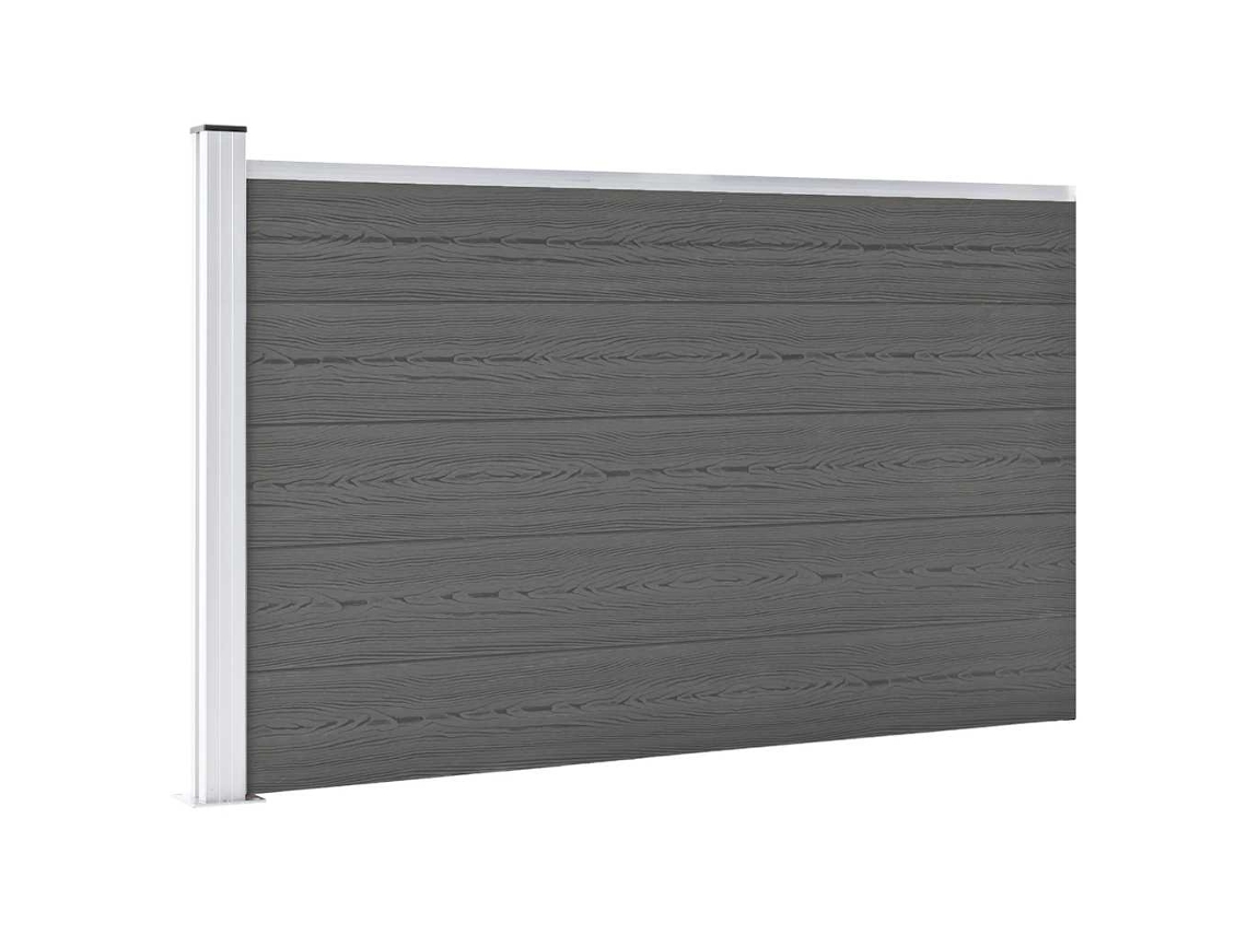 Vidaxl Painel De Vedação Para Jardim 175x105 Cm Wpc Cinzento