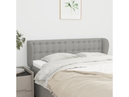 Vidaxl Cabeceira De Cama C/ Abas Tecido 147x23x78/88 Cm Cinzento-claro