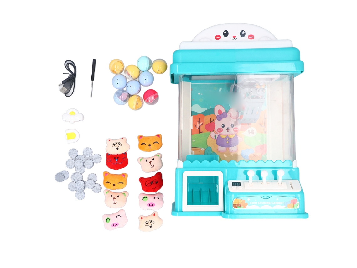 Máquina de Garra Arcade Mini, Luzes Piscantes, Som, Brinquedo, Presente de Aniversário, USB | S/MARCA