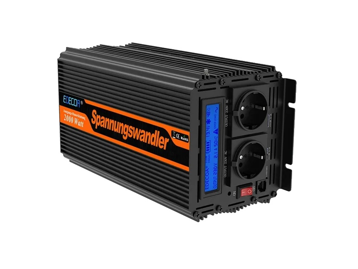 Inversor De Potência, 2000w, Onda Senoidal Modificada Oem