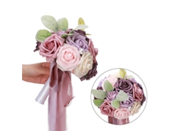 Buquê de Rosas Artesanais Lavanda para Casamentos LAXISCREED