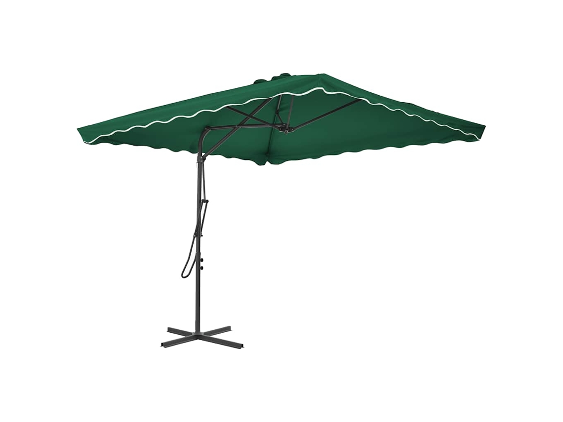 Conjunto 1 Guarda-sol Vidaxl Verde Tecido (250 X 250 X 230 Cm)