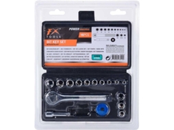 Conjunto 16 Chaves de Catraca FX TOOLS Com Acessórios