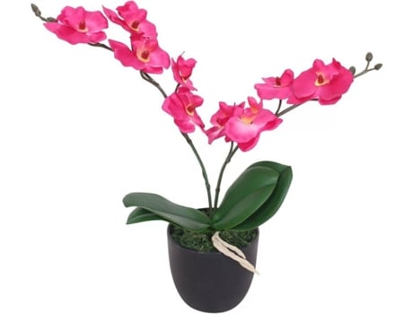 Planta Artificial VIDAXL Orquídea (Vermelho - 3 cm)