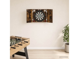 Vidaxl Armário Para Dartboard Carvalho Fumado 56 X 12 X 53,5 Cm