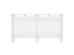 Tampa de Radiador com Ripas de Mdf para Casa e Escritório. 152x19x81 Cm. Branco Ge