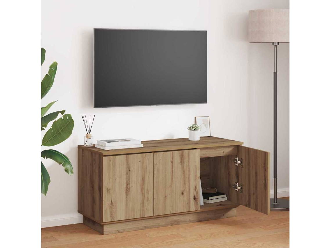 Vidaxl Gabinete Para Tv 100 X 38 X 49 Cm Carvalho Artesanal