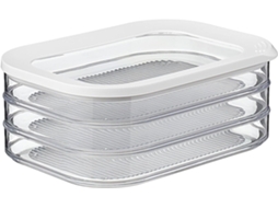 Recipiente Para Charcutaria Com 3 Camadas, Gaveta Para Geladeira Com Tampa Para Armazenamento Prático De Bacon E Outros Produtos Frescos. 3