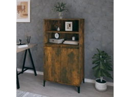 Aparador Alto 60x36x110 cm Derivados de Madera de Roble Ahumado
