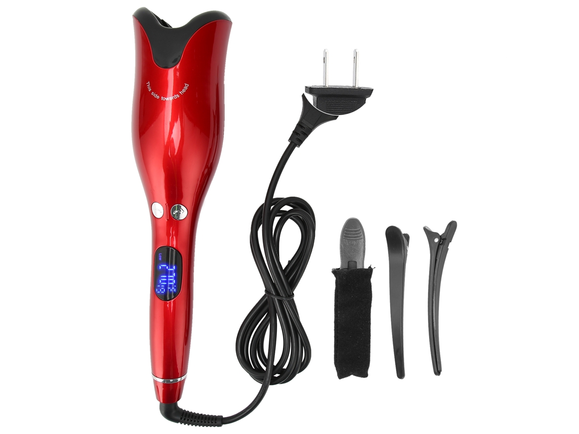 Modelador De Cabelo Automático Vermelho Com Temperatura Constante, Profissional, 110, 240v, Plugue Americano