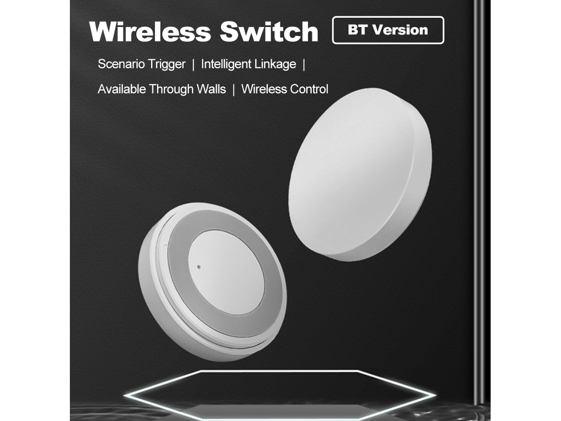 Interruptor sem fios Bluetooth 5.0, modo multifunções, controlo remoto, aplicação Mijia, compacto, antiderrapante | S/MARCA