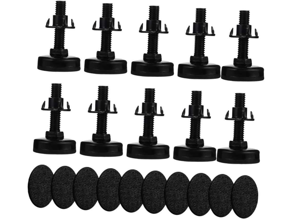 Sewroro Conjunto De 10 Pés Niveladores Ajustáveis Para Móveis, Sofás, Mesas E Cadeiras Suporte Reforçado