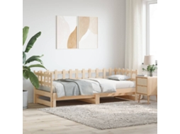 Sofá cama extraíble de 2 plazas (80x200) cm de madera maciza de pino