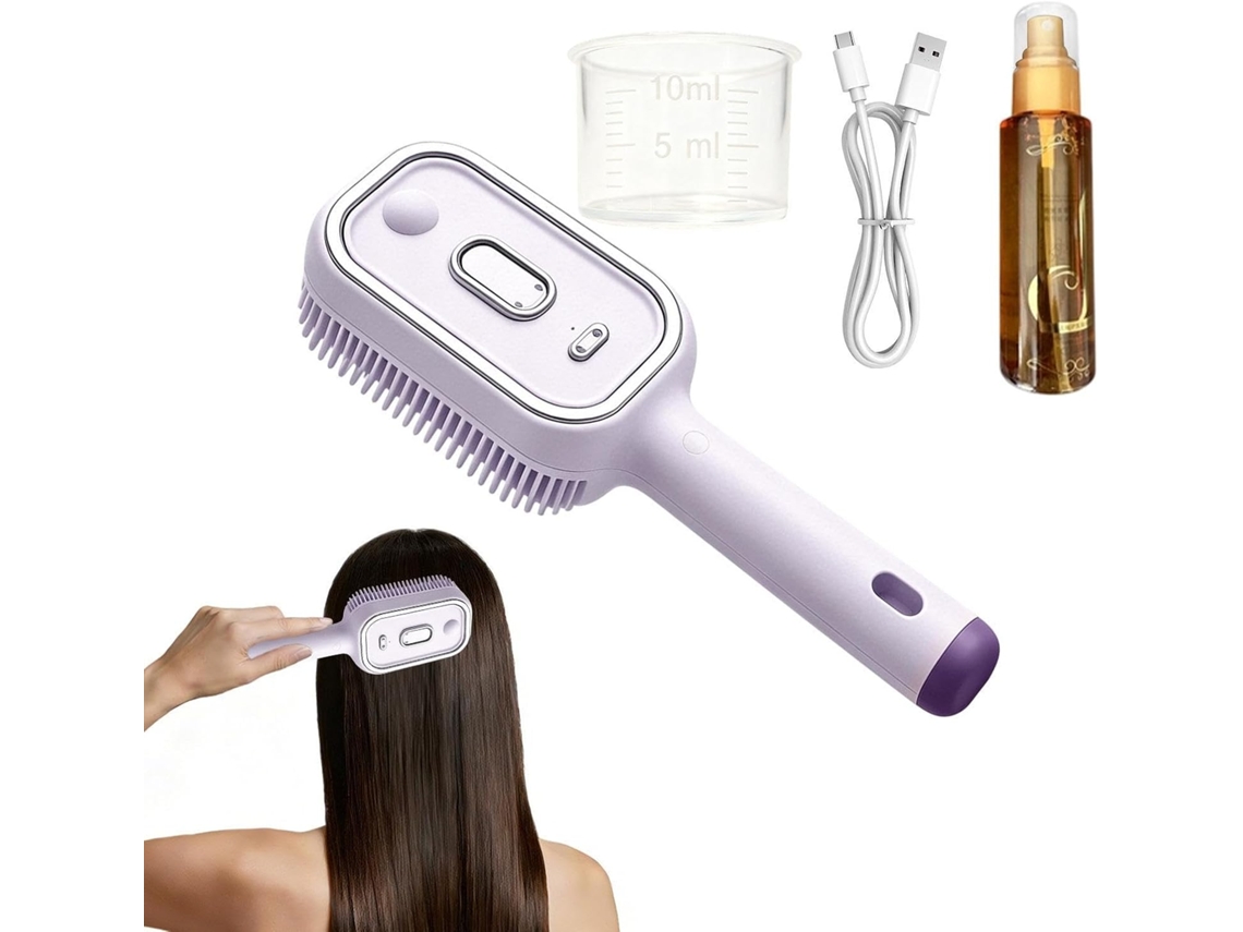 Escova De Cabelo Com Borrifador Água