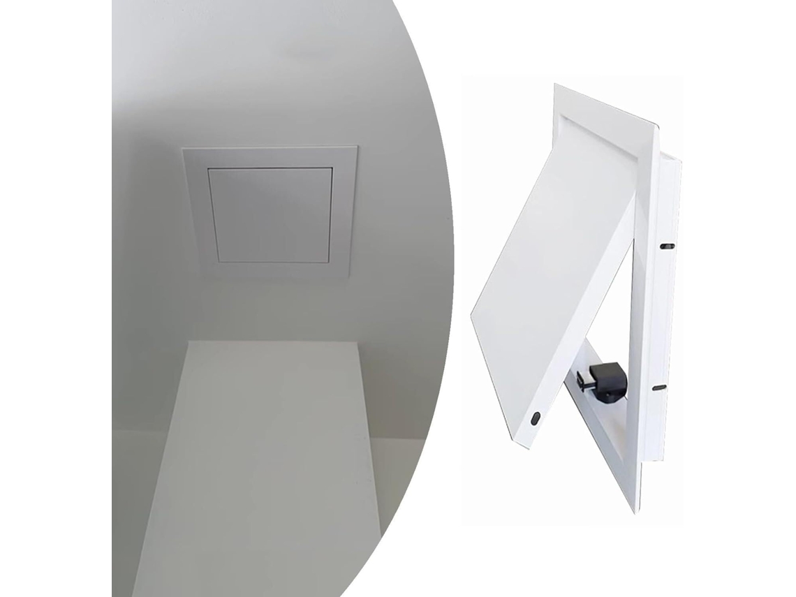 Painel De Acesso Removível, Metálico, Com Fixação Magnética, Para Tubulações, Banheiros E Sótãos Branco, 15x15cm