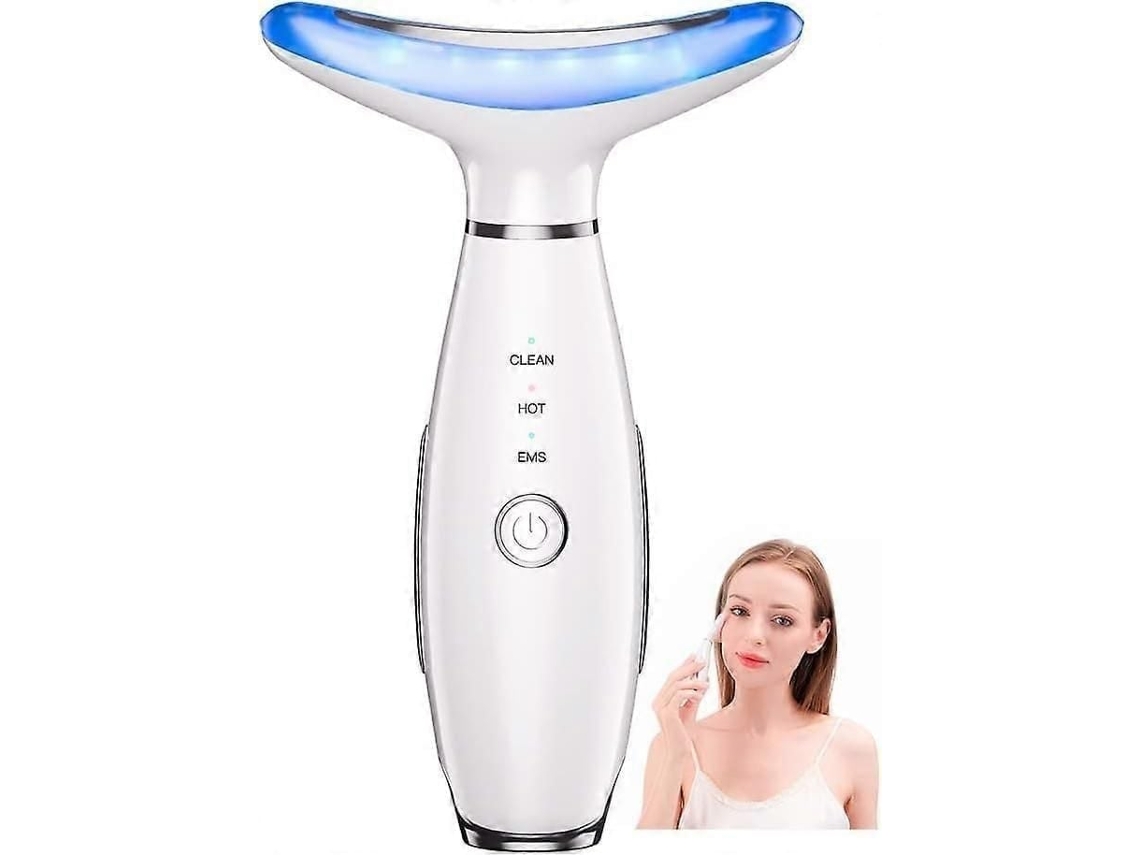 Massageador Facial Antirrugas para Rosto e Pescoço, Dispositivo de Massagem Vibratória Esculpir o com 3 C Ores. GOKOCO