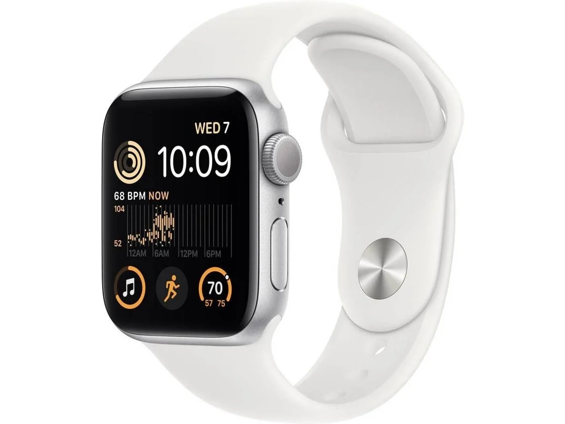 APPLE Watch SE GPS 40 mm Prateado com Bracelete Desportiva Branca (Outlet Grade A)